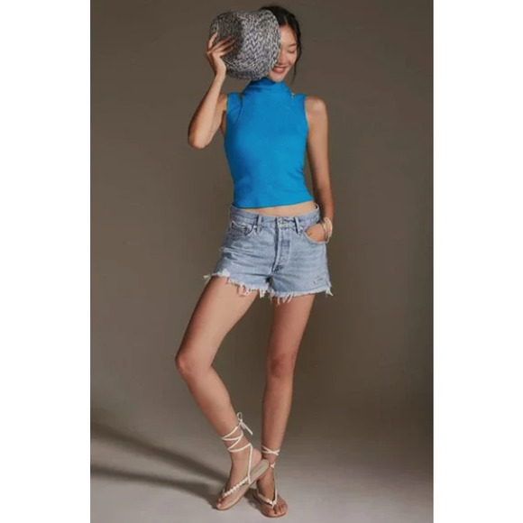 Anthropologie Layered Cutout Tank in Blue Size XL NWT - Picture 3 of 6